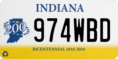 IN license plate 974WBD