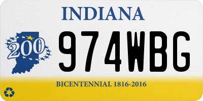 IN license plate 974WBG