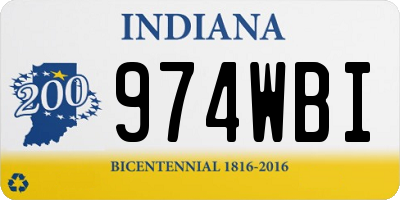 IN license plate 974WBI
