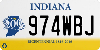 IN license plate 974WBJ