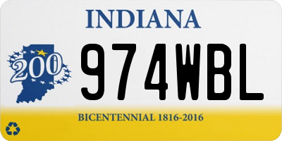 IN license plate 974WBL