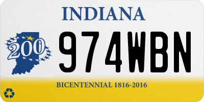 IN license plate 974WBN
