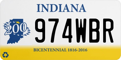 IN license plate 974WBR