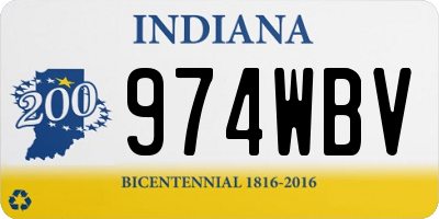 IN license plate 974WBV