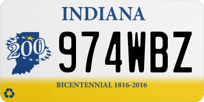 IN license plate 974WBZ