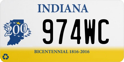 IN license plate 974WC
