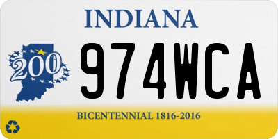 IN license plate 974WCA