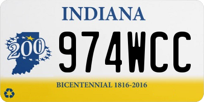 IN license plate 974WCC