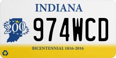 IN license plate 974WCD