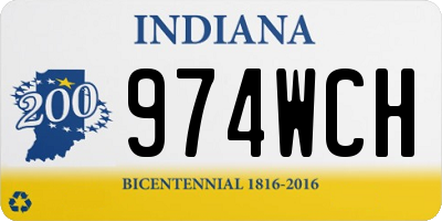 IN license plate 974WCH