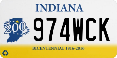 IN license plate 974WCK