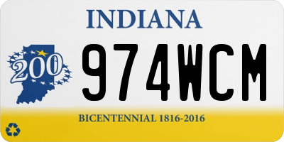 IN license plate 974WCM