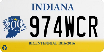 IN license plate 974WCR