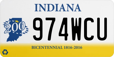 IN license plate 974WCU