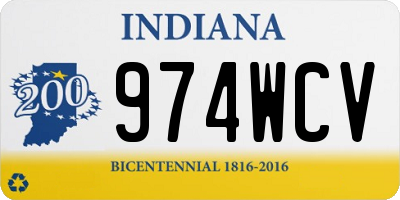 IN license plate 974WCV