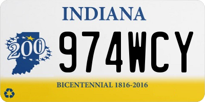 IN license plate 974WCY