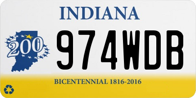 IN license plate 974WDB