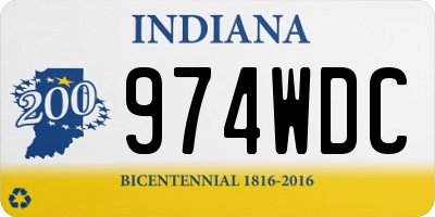 IN license plate 974WDC