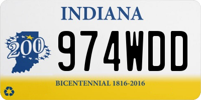 IN license plate 974WDD