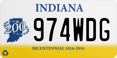 IN license plate 974WDG