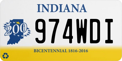IN license plate 974WDI