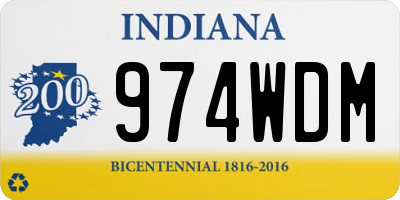 IN license plate 974WDM