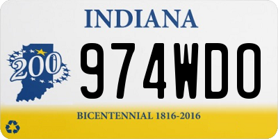 IN license plate 974WDO