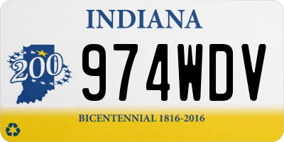 IN license plate 974WDV