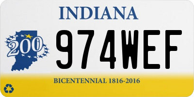 IN license plate 974WEF