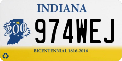 IN license plate 974WEJ