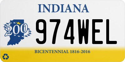 IN license plate 974WEL