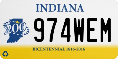 IN license plate 974WEM