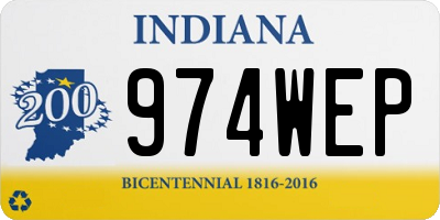 IN license plate 974WEP
