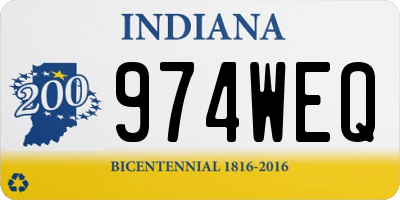 IN license plate 974WEQ