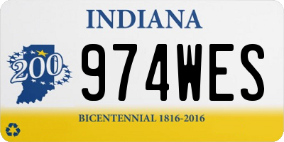 IN license plate 974WES