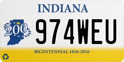 IN license plate 974WEU