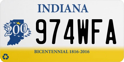 IN license plate 974WFA