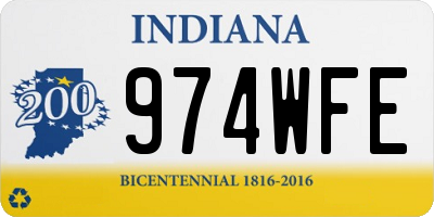 IN license plate 974WFE