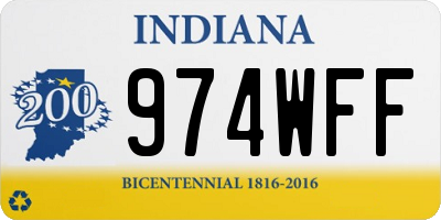 IN license plate 974WFF