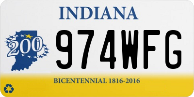 IN license plate 974WFG