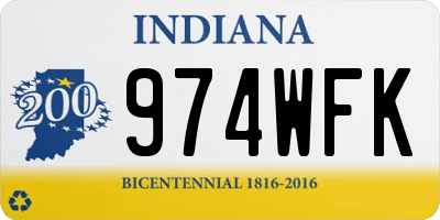 IN license plate 974WFK
