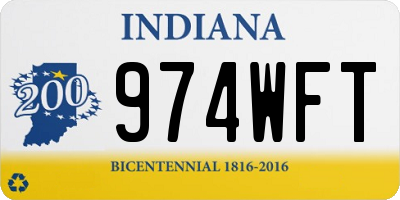 IN license plate 974WFT