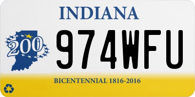 IN license plate 974WFU