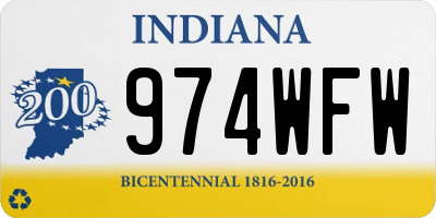 IN license plate 974WFW