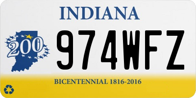 IN license plate 974WFZ