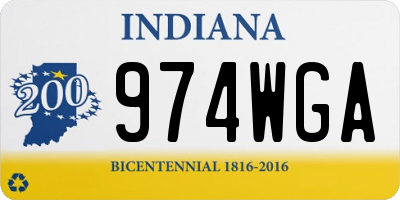 IN license plate 974WGA