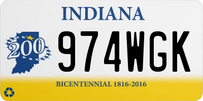 IN license plate 974WGK