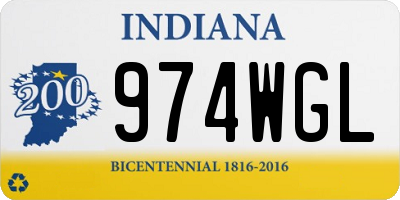 IN license plate 974WGL