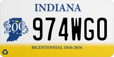 IN license plate 974WGO