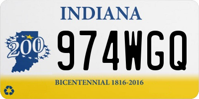 IN license plate 974WGQ